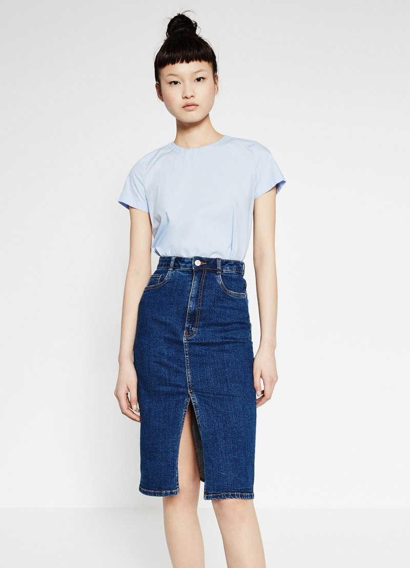 Джинсовая юбка Zara макси