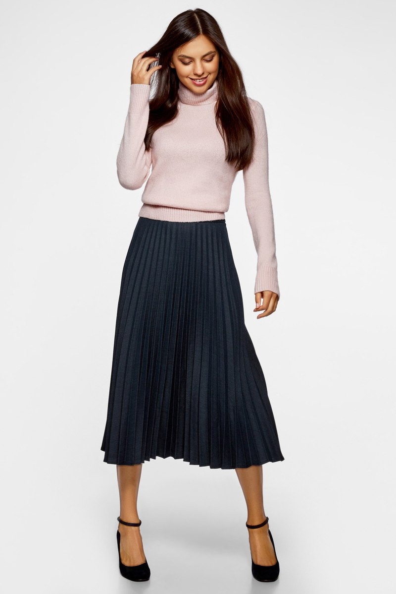 Зелёная плиссированная юбка миди Zara