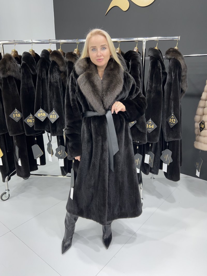 Греческая шуба из норки Blackglama