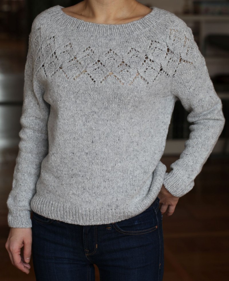 Пуловер Yoke pattern by Yoko hatta с круглой кокеткой