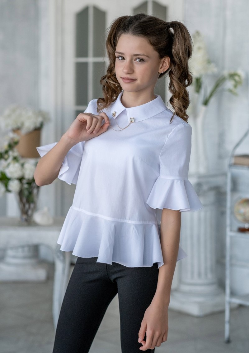 Белая блузка для девочки