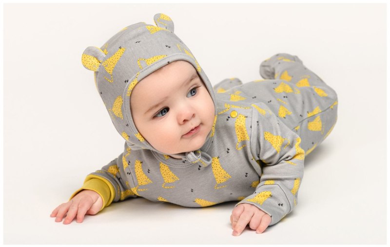 Комбинезон Happy Baby, открытая стопа, размер 80, белый