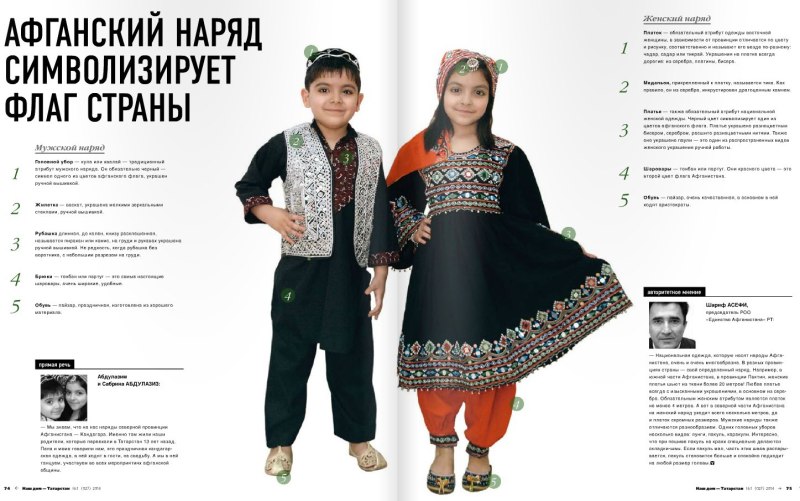Афганистанский национальный костюм
