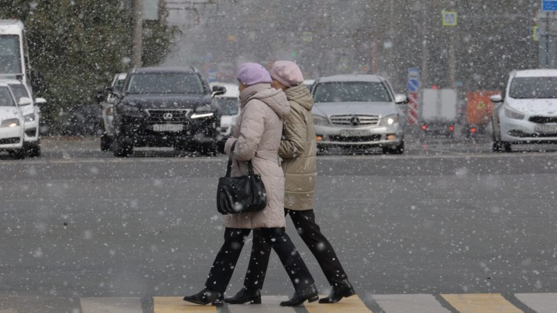 Снегопад в Казахстане сегодня