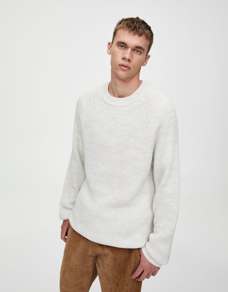 STWD бежевая кофта мужская Pull and Bear
