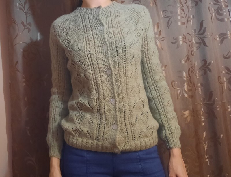 Французская кофточка спицами