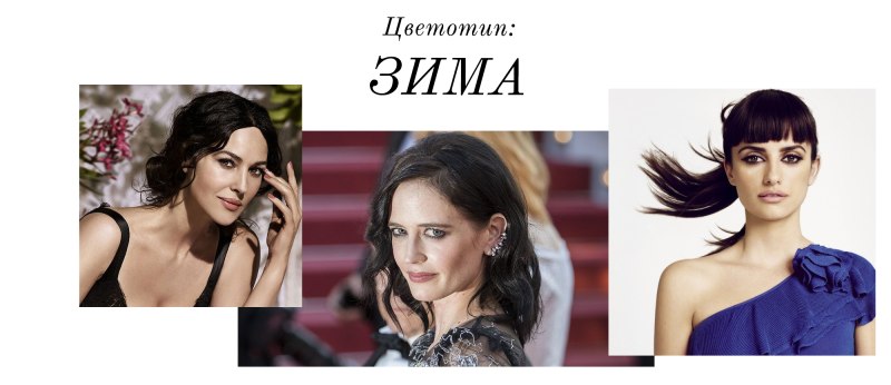 Тип темная зима цветотип