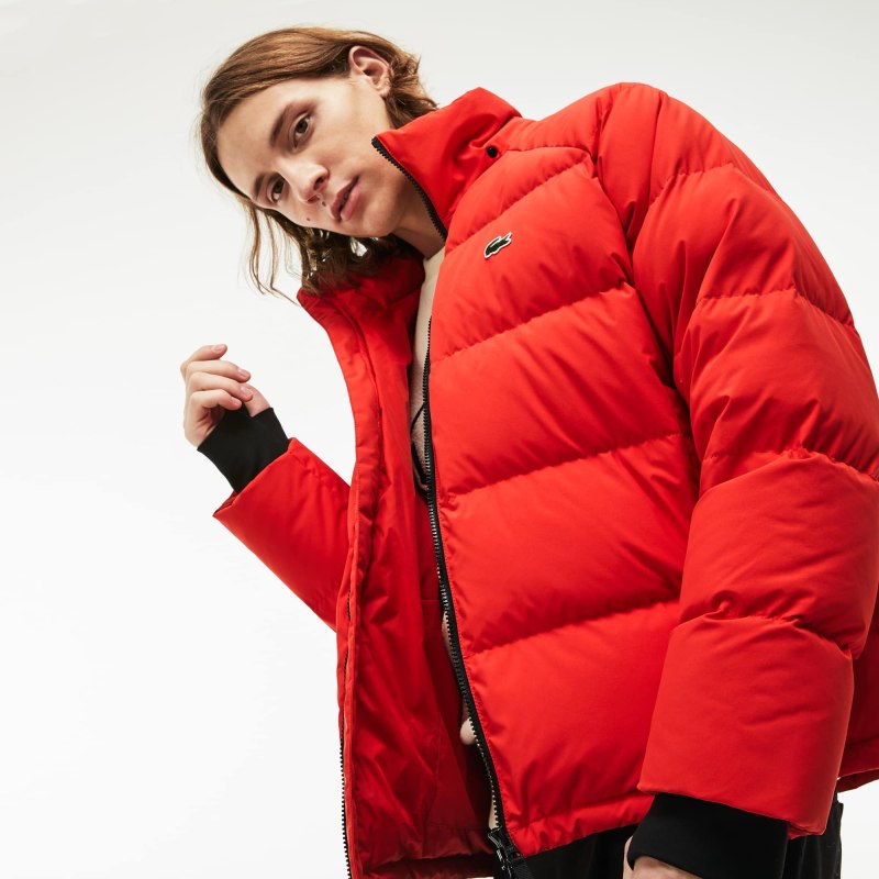 Пуховик красная Lacoste Live