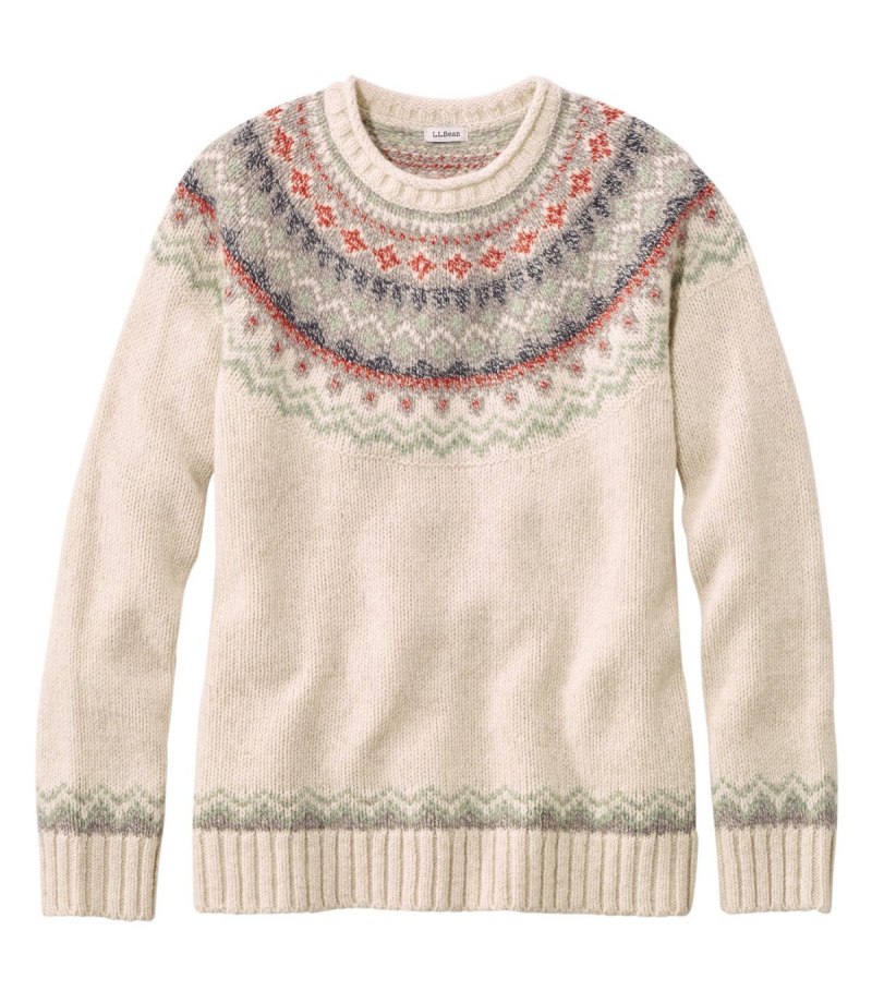 White Wool Sweater blonde Jeans
