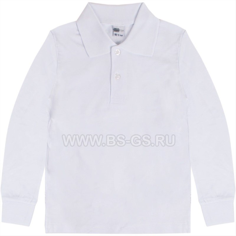 Белая мужская батник с длинным рукавом