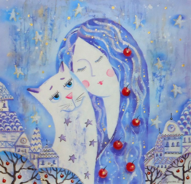 Разина Елена батик кот