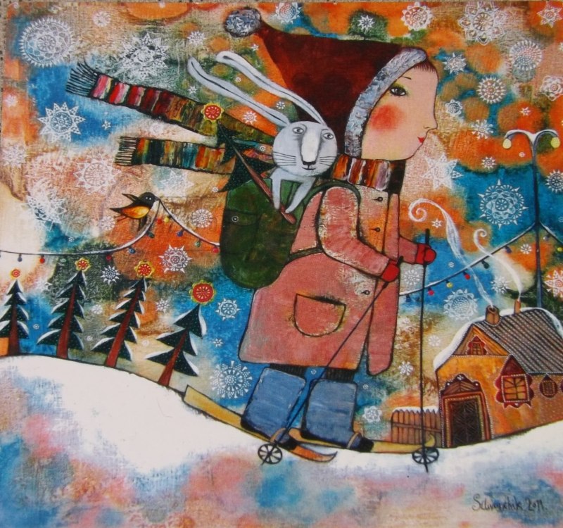 Анна Силивончик художник картины зима