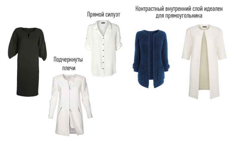 Базовый гардероб для фигуры прямоугольник