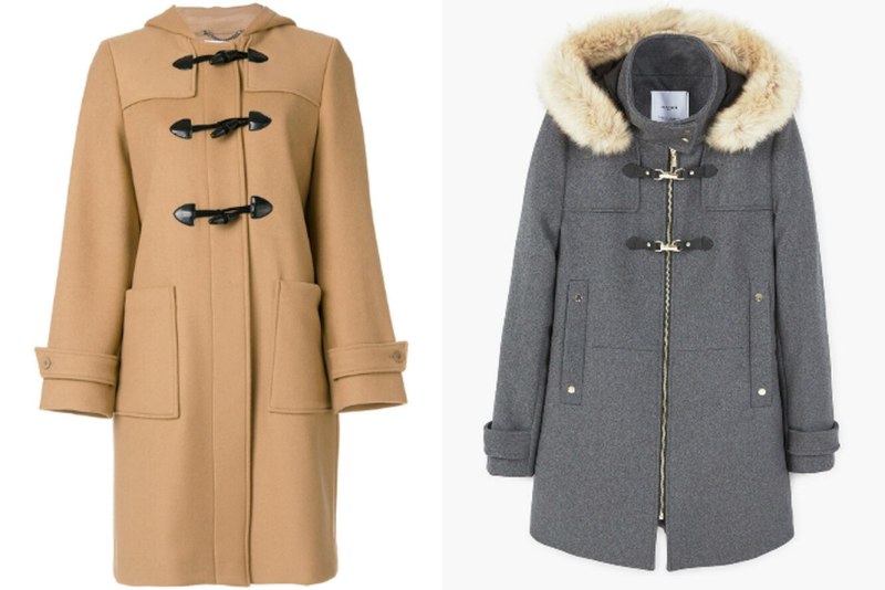 Дафлкот с мехом Zara женские
