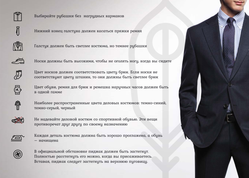 Деловая одежда для мужчин