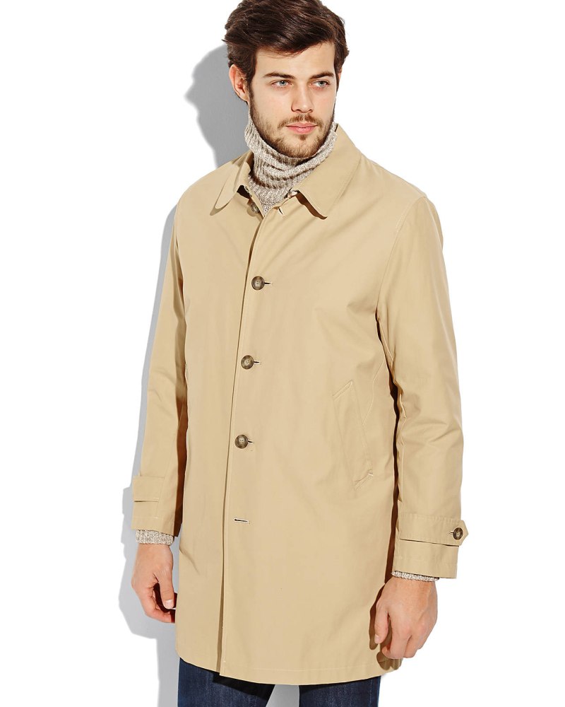 Пальто бежевое мужское Tommy Hilfiger