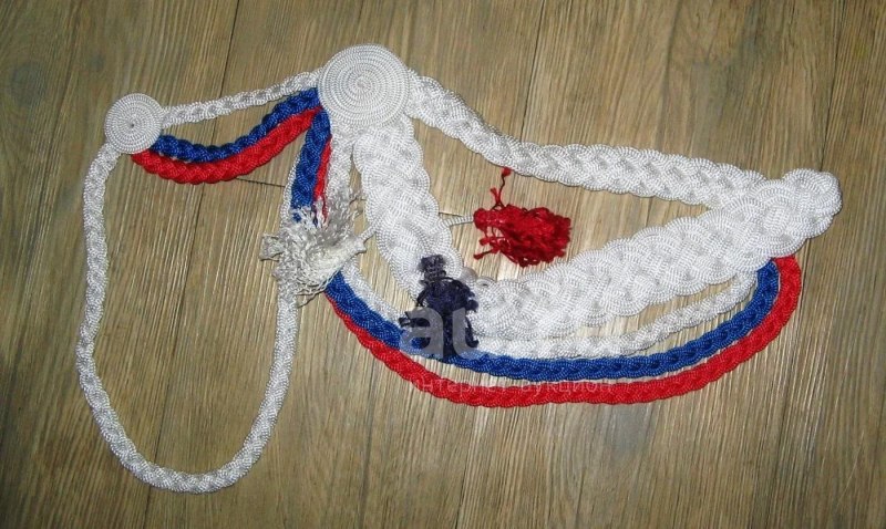 Аксельбант белый ДМБ