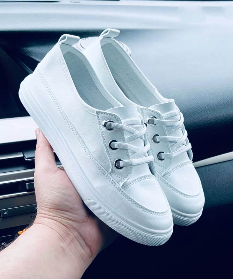 Кроссовки женские белые Садовод