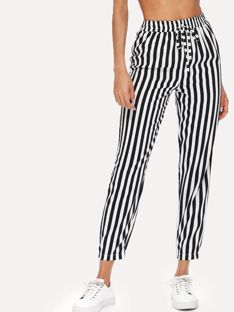 Полосатые брюки женские