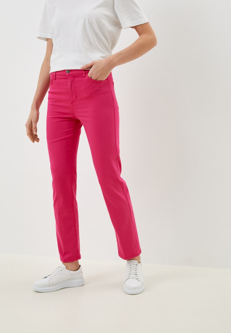 Брюки малиновые махровые женские