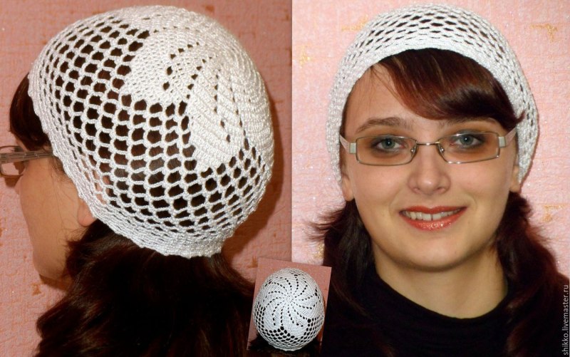 Летние вязаные шапочки для женщин