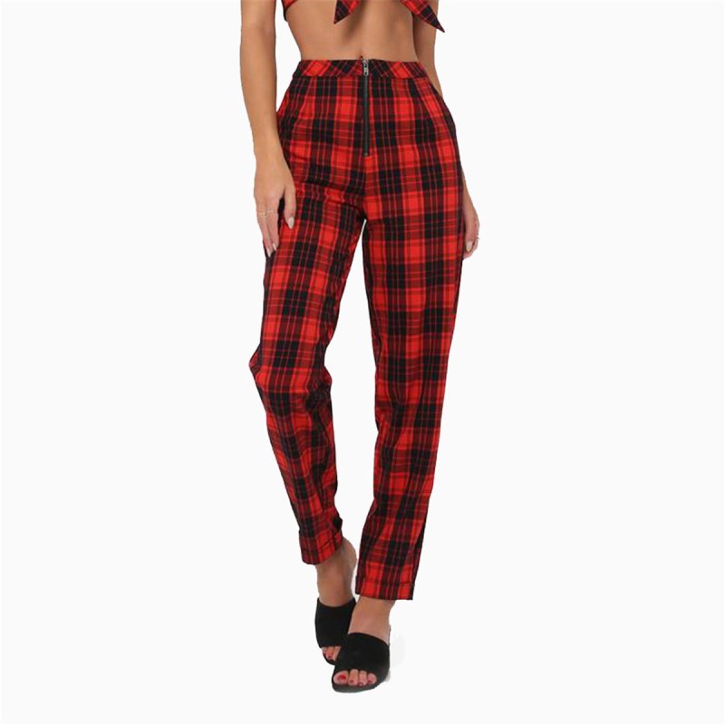 Штаны в клеточку женские