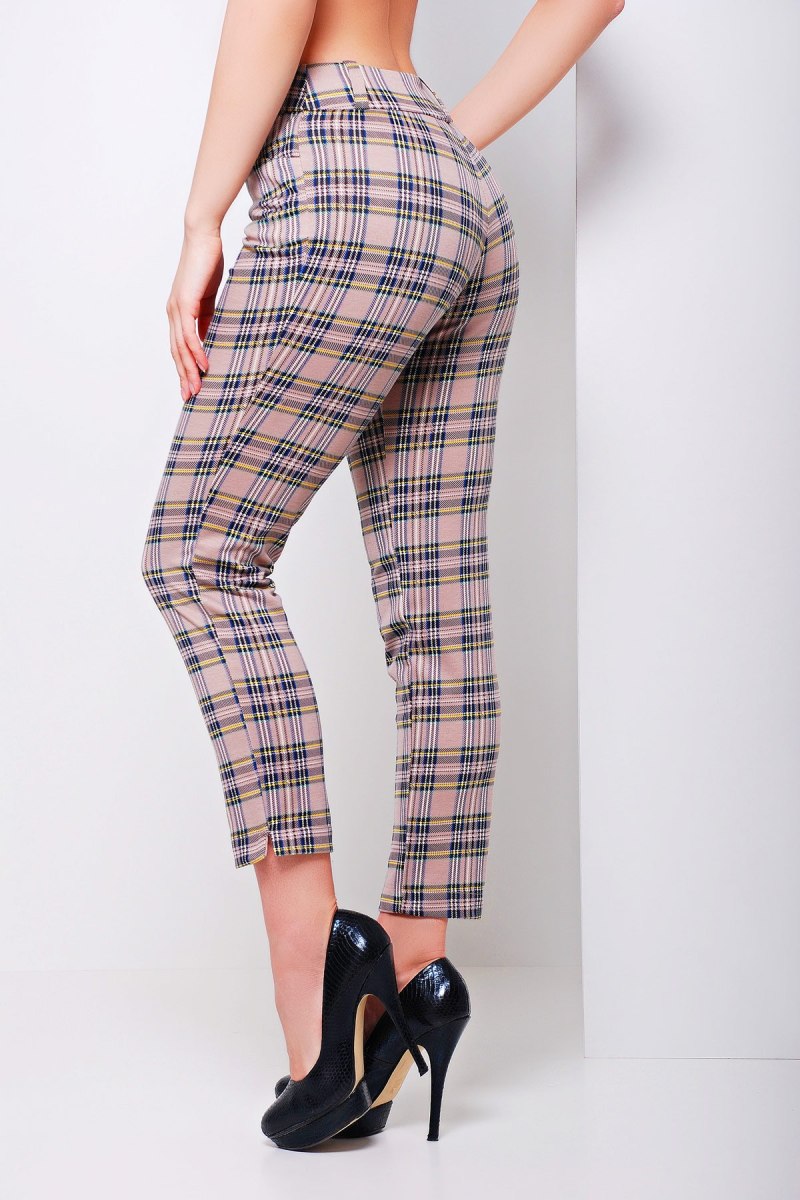 Брюки в клетку женские