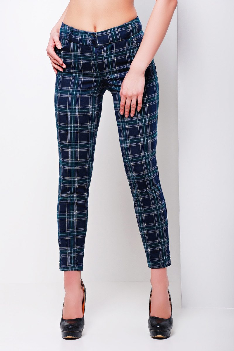 Брюки в клеточку женские
