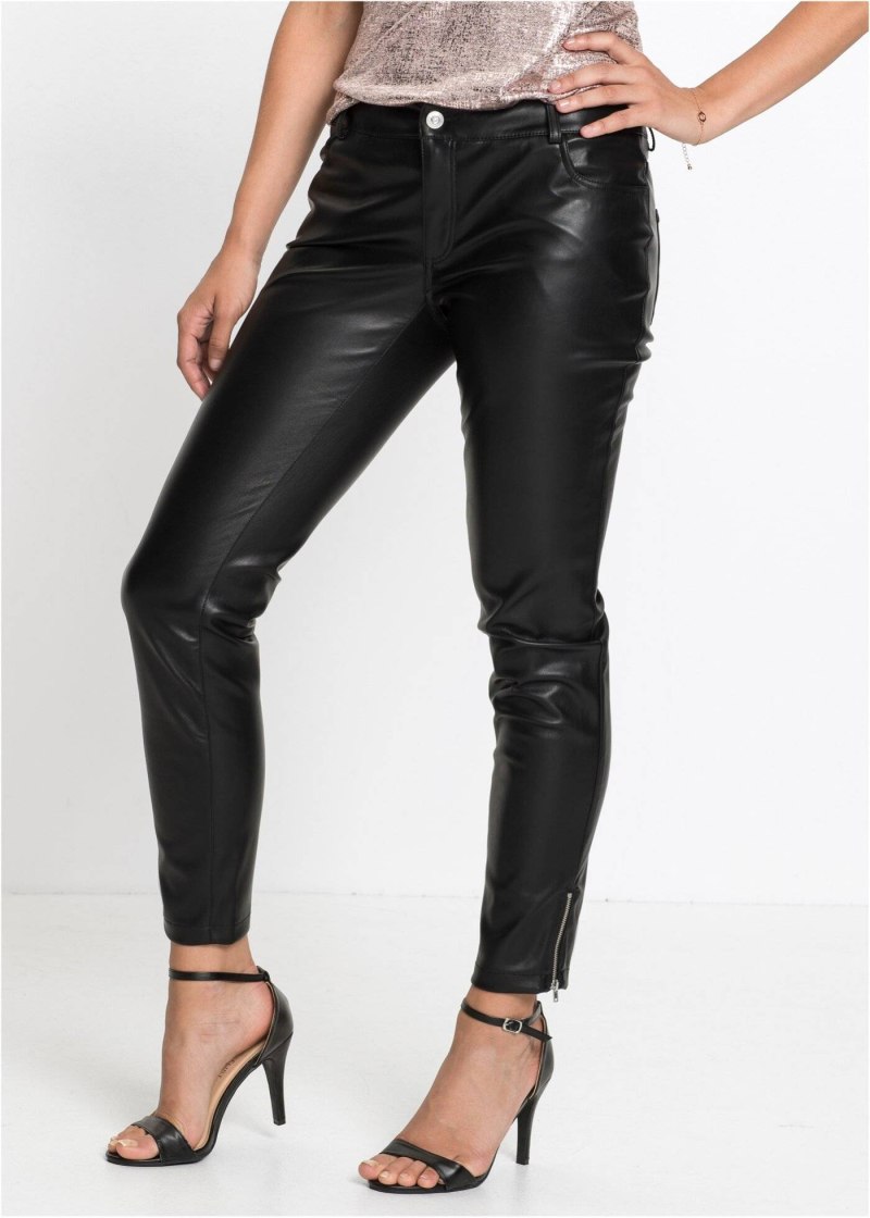 Узкие кожаные брюки