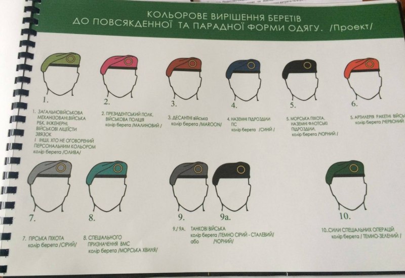 Цвета беретов