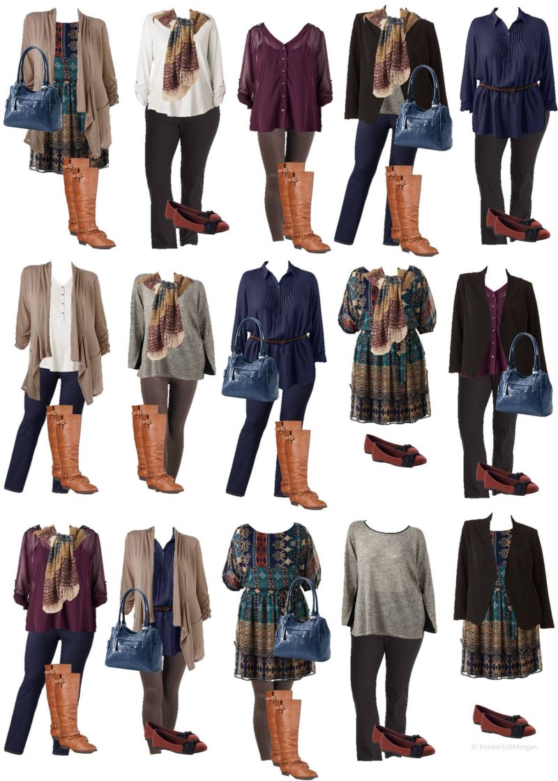 Капсула одежды для полных девушек