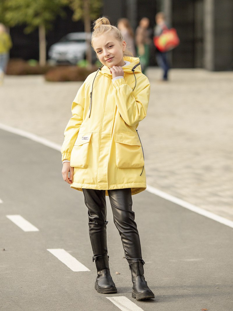 Пальто парка Ксения светло желтый батик