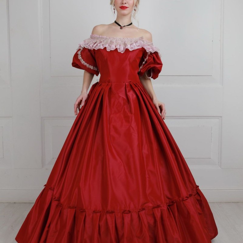 Бальные пышные платья 19 века