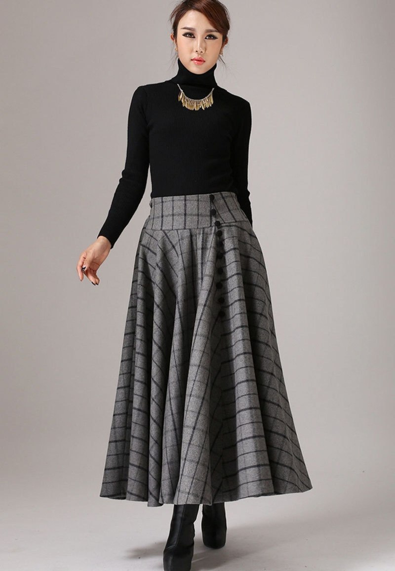 Модные юбки макси 2022 осень-зима