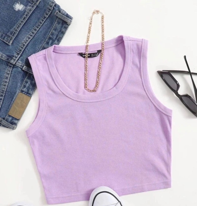 Сиреневый топ SHEIN