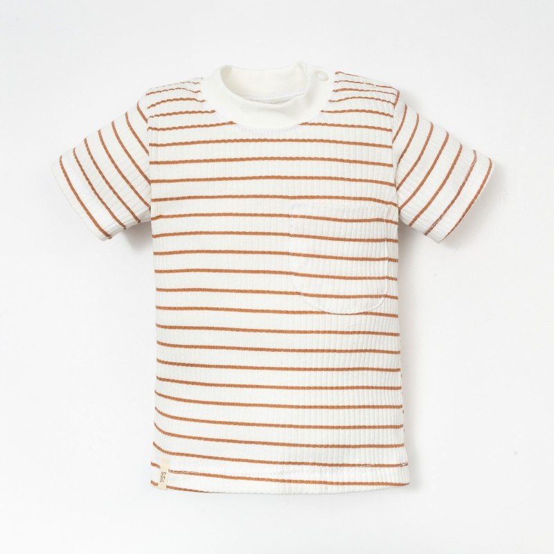 Футболка в бежевую полоску