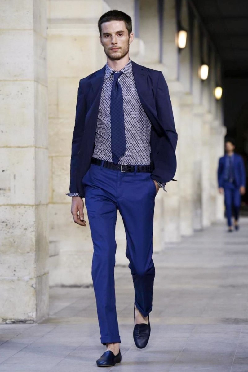 Темно синие брюки мужские