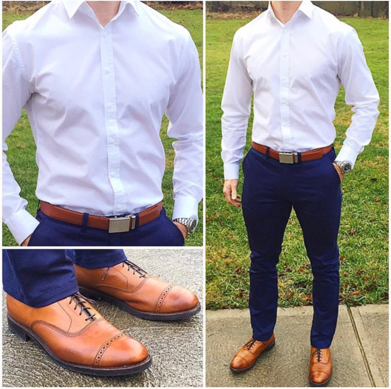 Рубашка под синие брюки мужские