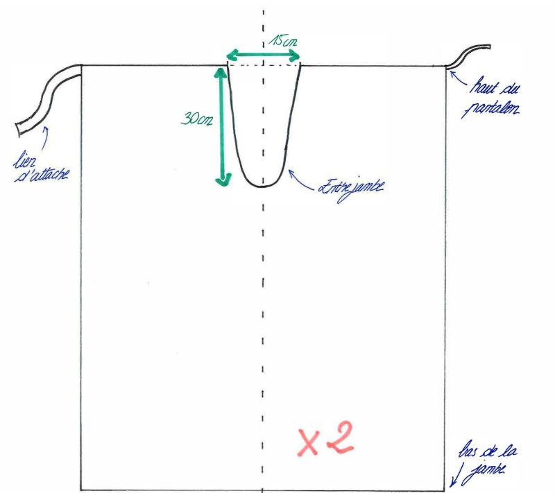 Штаны на завязках без боковых швов
