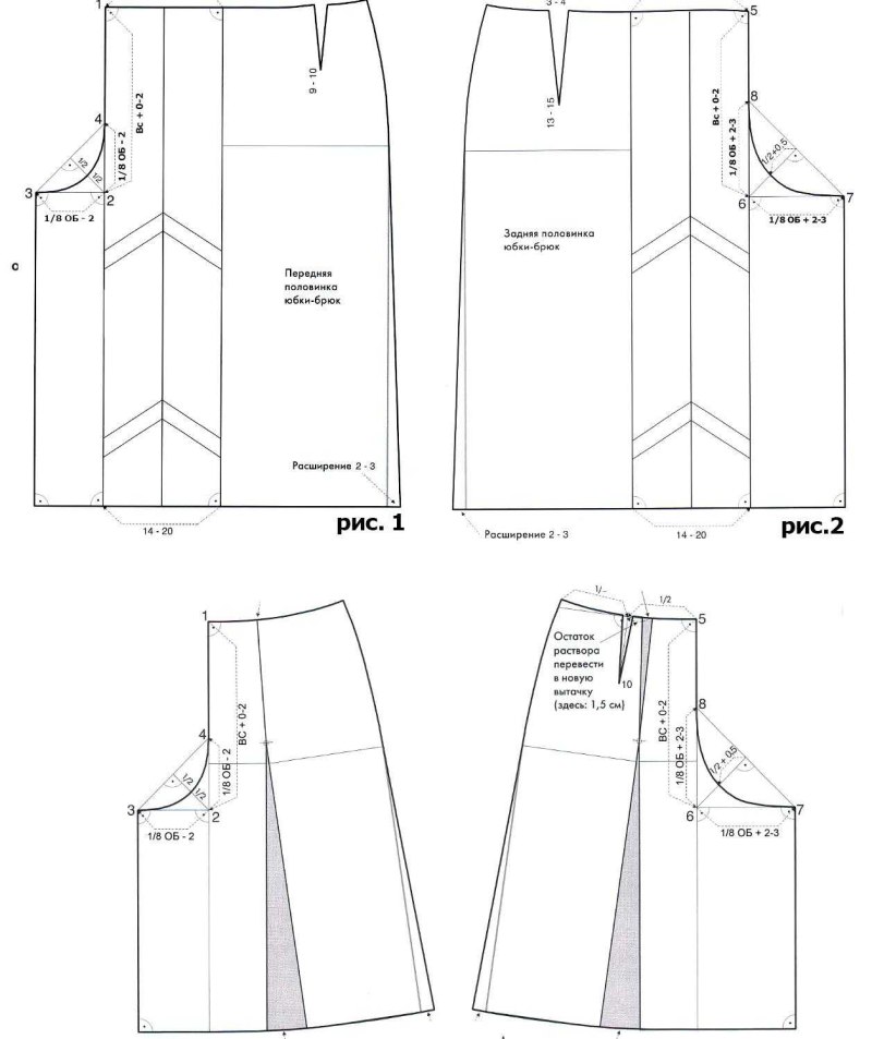 Брюки палаццо женские выкройка 44 размер