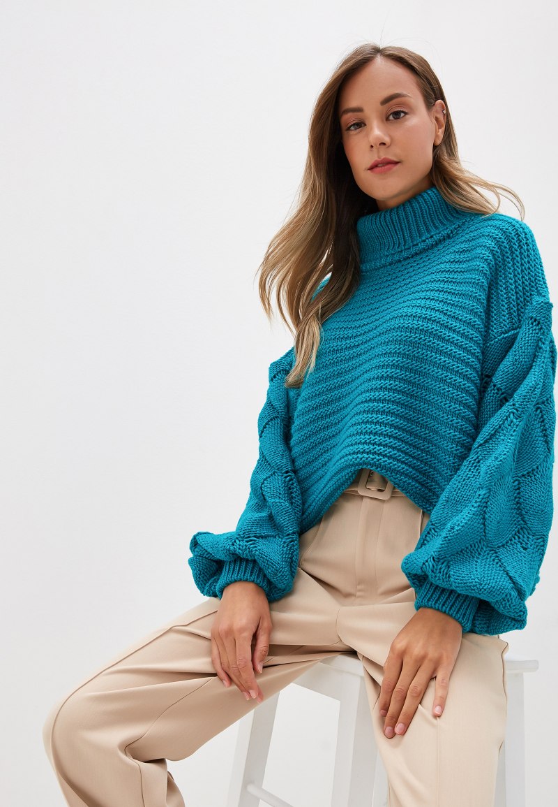 Свитер бирюзовый цвет