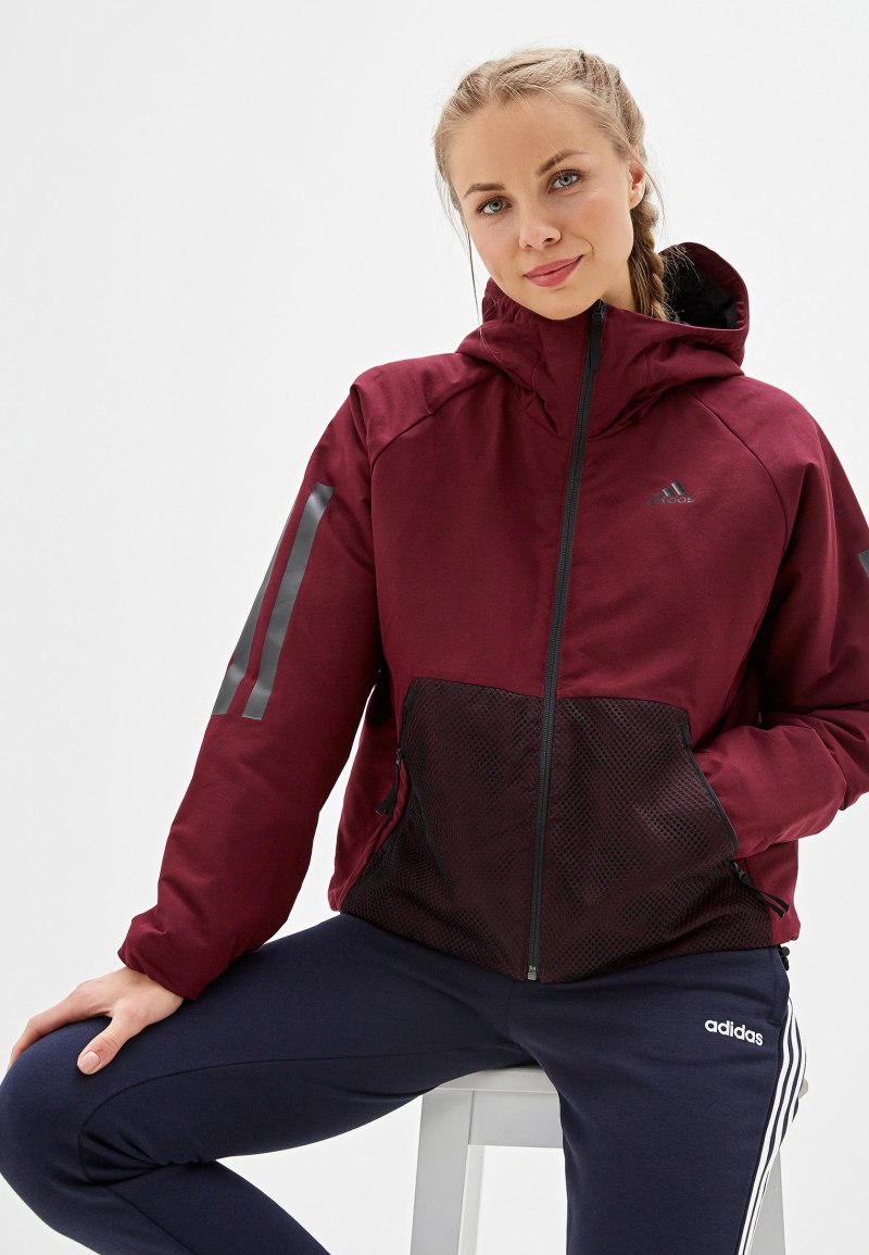 Куртка адидас бордовая