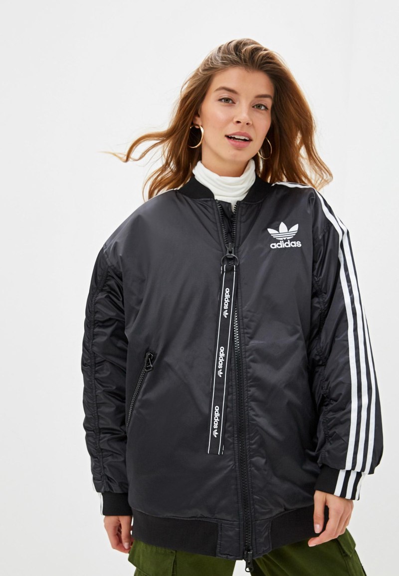 Куртка adidas женская черная Oversize