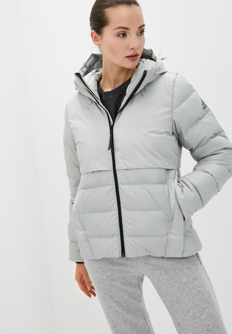 Пуховик адидас женский белый