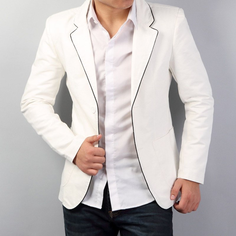 Белый блейзер мужской