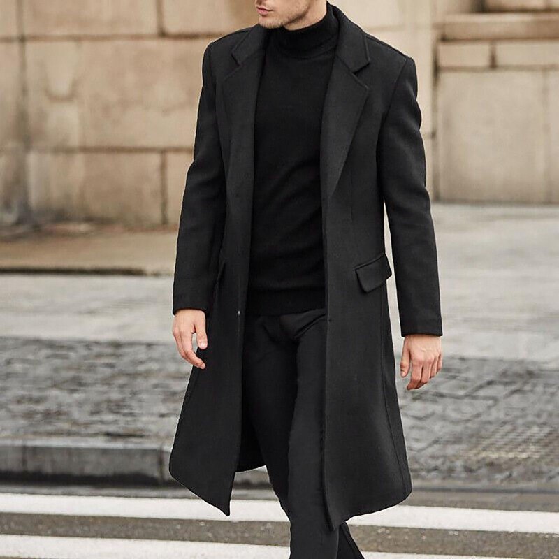 Wool Blend Coat пальто мужское