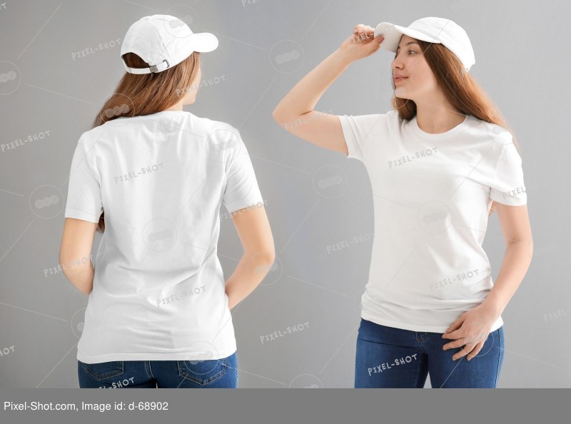 Девушка в футболке и бейсболке