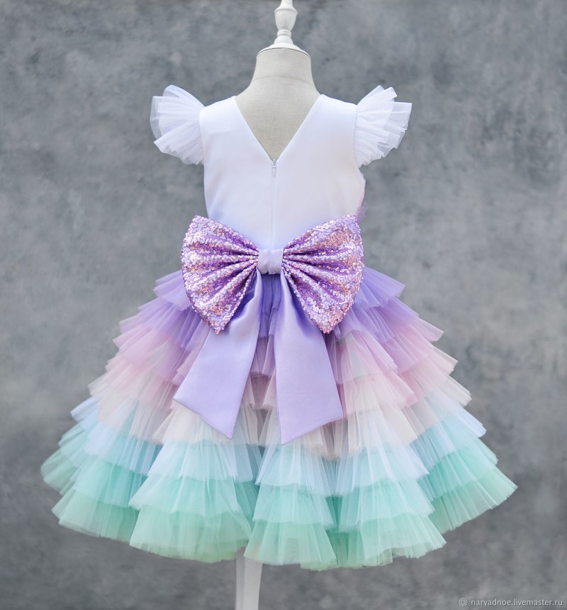 Платье с фатином для девочки