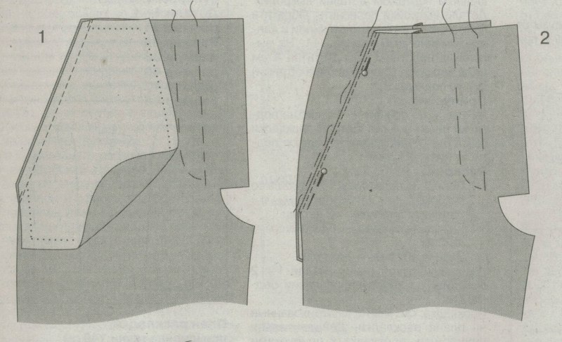 Боковой карман в брюках с отрезным бочком