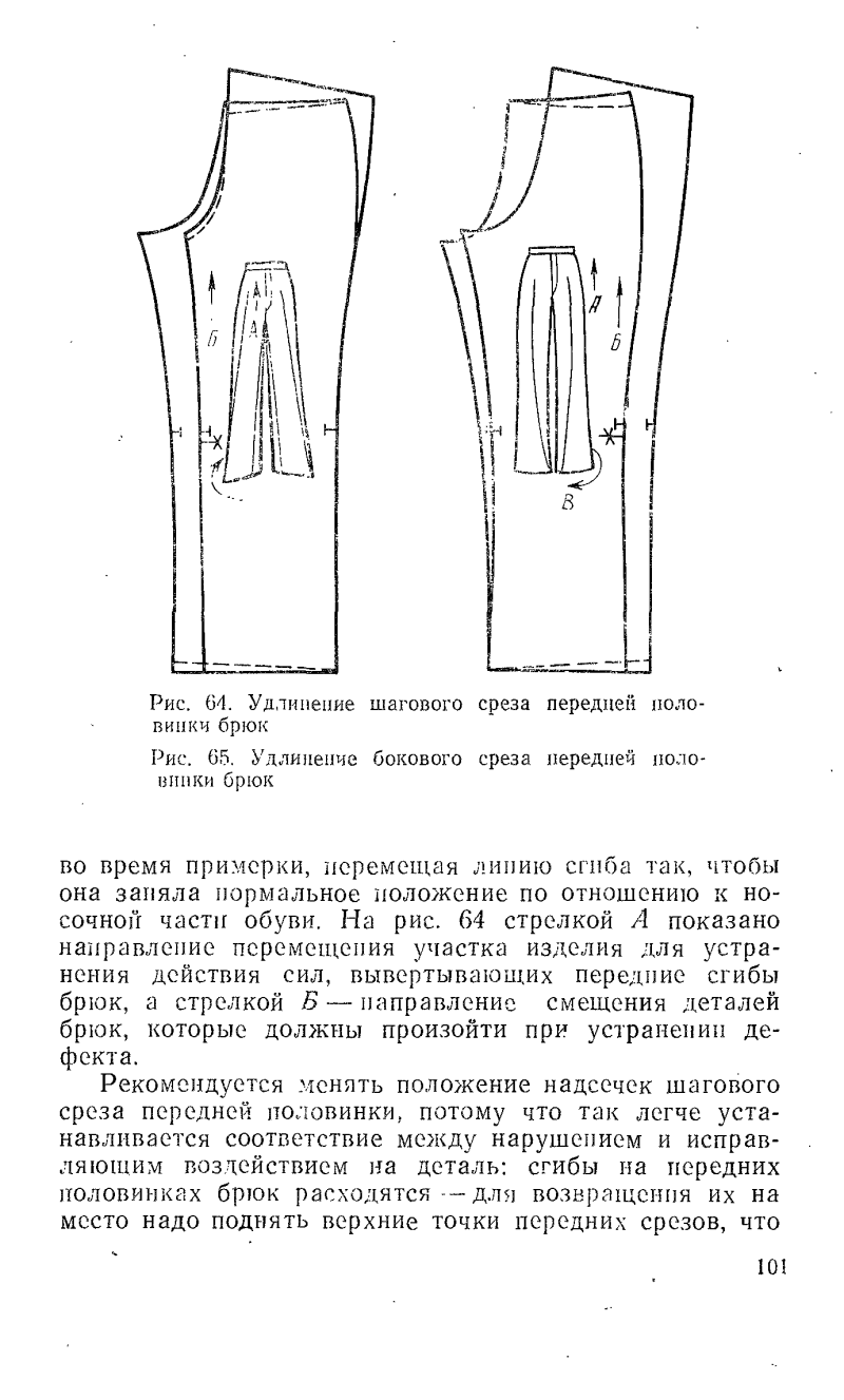 Исправление дефектов брюк